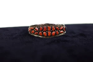 Native Navajo Coral chunk bracelet (missing 3 stones) - Picture 1 of 4