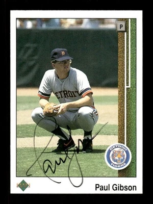 1989 Upper Deck  47 Paul Gibson signed auto  BXCP23 - Image 1 of 2