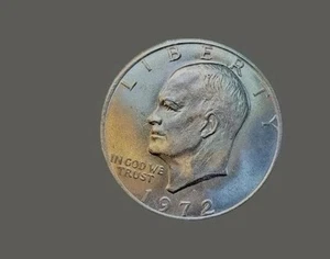 1972-D Eisenhower Dollar With Double Die Error On Both Sides & Proof-like Finish - Picture 1 of 2