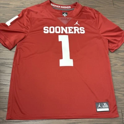Nike Jordan Kyler Murray #1 Oklahoma Sooners Red Football Jersey Mens XL EUC - Image 1 of 4
