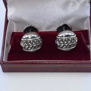 Scott Kay Sterling Silver Cufflinks - Used - Nice Condition - Best Offer - Picture 1 of 8