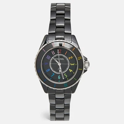 Chanel Negro Cerámica Acero Inoxidable J12 Electro H7121 Limitado a 1255 Para Mujer Foto 1 de 4