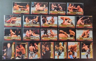 2009 Topps UFC Round 2 GOLD Thick Cards - Lot of (21) Hardy - Maia - Goldberg - Image 1 of 4