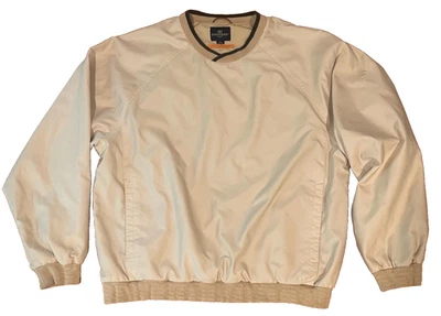 Dockers Golf Jacket Mens Large Beige Stain Defender Pullover Windbreaker - Image 1 of 4