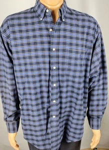 Men's Polo Ralph Lauren Shirt Blue Plaid Button Up Down Long Sleeve Size M - Picture 1 of 6