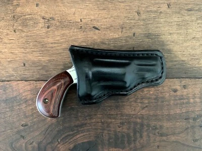 LOST RIVER LEATHER NAA 22 Mag Holster Leather 1 5/8 in Barrel Form Fitted Black