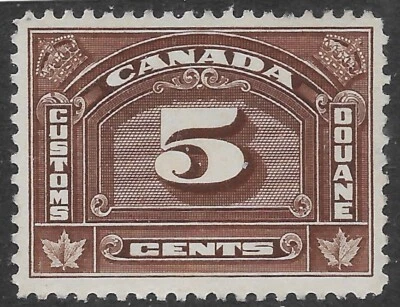 Canada #FCD8, 1935 Bilingual Customs Duty Revenue,MNG VF - Image 1 of 2