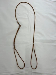 4mm Round Leather Dog Show Loop Lead with Swivel (38810) - Picture 1 of 3