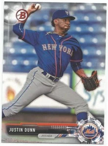Justin Dunn New York Mets 2017 Bowman Draft Baseball - Bild 1 von 3