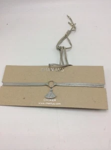 $80 Chan LUU Pearl Grey Leather Necklace CLL7 - Picture 1 of 6