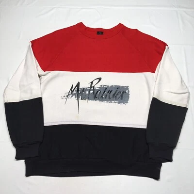 Vintage 90s Mt. Rainier Sweatshirt Mens Small Pullover Streetwear Hipster USA - Image 1 of 4