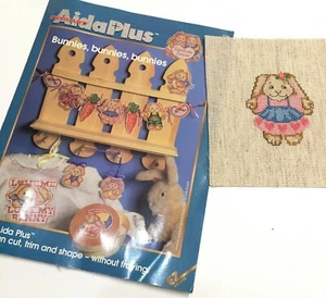 Zweigart Aida Plus Counted Cross Stitch Patterns Book Easter Bunnies Springtime - Picture 1 of 6