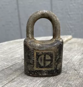 Old Vintage Caterpillar Pac-Man Lock Farm Tractor Truck Heavy Equipment Padlock - Picture 1 of 15