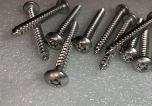 BAG OF 10 BOBRICK 1002495 M4 TORX SCREW X 2" #12 X 2 STAINLESS STEEL - Picture 1 of 3