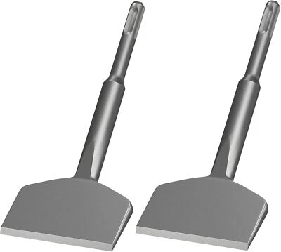 TOOVEM 2PC 3 Inch SDS Plus Chisel Bit Wide Cranked Angled Bent Tile Removal Tool - Image 1 of 4