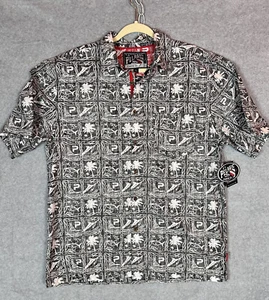 Pelagic Shirt Men Large Fishing Hawaiian Reverse Print Inside Out New W Tag - Picture 1 of 14