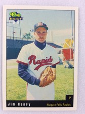 1991 Niagara Falls Rapids-Classic BEST Baseball Card-Jim Henry