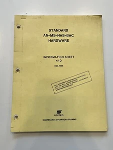 united airlines standard hardware manual 1986 - Picture 1 of 4