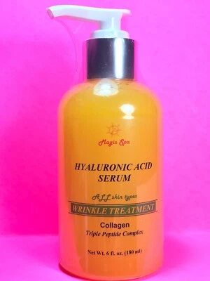 6oz Hyaluronic Acid Serum Collagen Matrixyl 3000 Wrinkle Filler Peptide Anti-age - Image 1 of 3