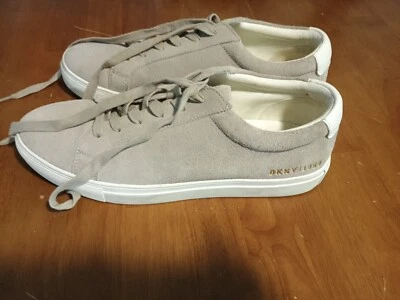 DKNY SAMSON SUEDE TRAINERS SNEAKERS Tan  LACE UP MENS  9  - Image 1 of 4