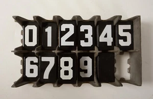 Set of Porcelain Enamel Numeral (N7R) Service Station Grocery Store 156 Numbers - Picture 1 of 13
