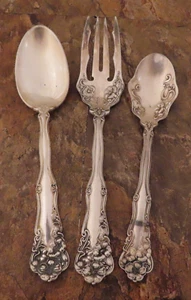IS Berwick Salad Fork Ice Cream Spoon Teaspoon Wm Rogers Silverplate Flatware - Picture 1 of 4