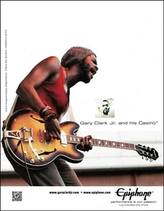 Gary Clark Jr. Signature Epiphone Casino guitar ad 2012 advertisement print - Picture 1 of 3