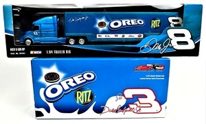 Remolque de plataforma Winner's Circle Dale Jr. Oreo camión de plataforma y banco de autos diecast NUEVO - Imagen 1 de 12
