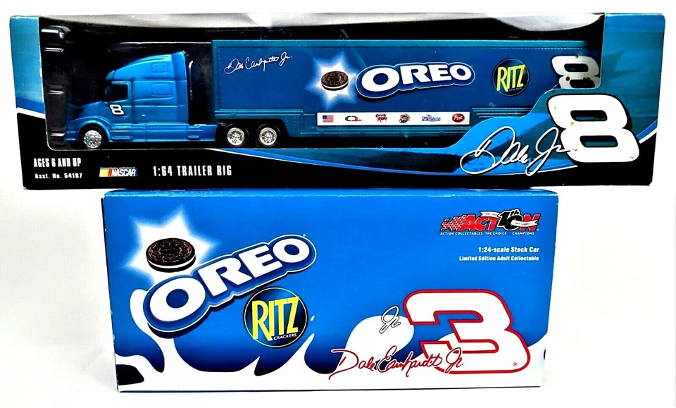 Winner's Circle Dale Earnhardt Jr Oreo Ritz Diecast Trailer Rig 1 64