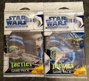 Star Wars Pocket Model TCG Tactics Booster Pack X 2  Clone Wars New And Sealed
