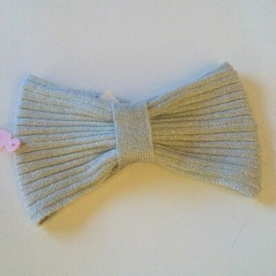 KATE SPADE HILO METÁLICO MEZCLA LANA PUNTO LAZO DIADEMA REVERSIBLE PLATA NUEVO CON ETIQUETAS Foto 1 de 4