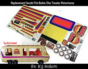 Calcomanías de repuesto para restauración de juguetes se adaptan a autocaravana Barbie Star Traveler Eleganza - Imagen 1 de 8