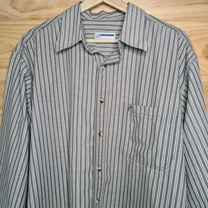 Y2K Breakaway Brown Striped Long Sleeve Button Up Shirt Men's Size XL - Bild 1 von 8