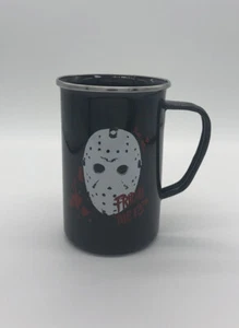 Jason Voorhees Friday the 13th Camp Crystal Lake 15oz Black Enamel Mug - Picture 1 of 6