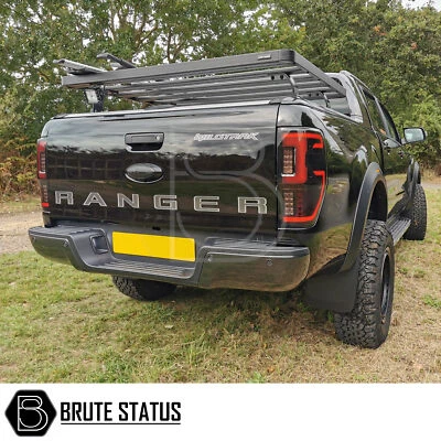 BRUTE STATUS LED Tail Lights for Ford Ranger 2012-2021 Smoked Rear Tail Lamp (UK SPEC) T6 T7