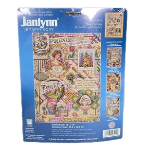 Janlynn Spring Sampler 12" x 16" Kit de punto de cruz contado #023-0491 NUEVO SELLADO  - Imagen 1 de 4