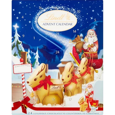 Lindt Milk Chocolate Christmas Advent Calendar 2025 – Medium 160G – 24 Chocolate - Image 1 of 4