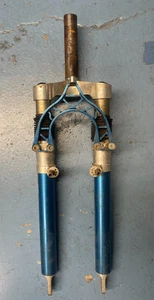 McMahon Racing MRC Suspension Fork Bike Fork 1 inch threaded blue vintage - Picture 1 of 5