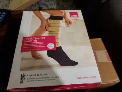 NIB - medi Circaid Juxtafit Essentials Lower Leg - BLACK  LARGE 36 cm # CJF33503 - Image 1 of 4