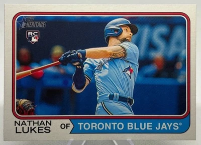 2023 Topps Heritage High Number - Nathan Lukes #667 (RC) Toronto Blue Jays - Image 1 of 2