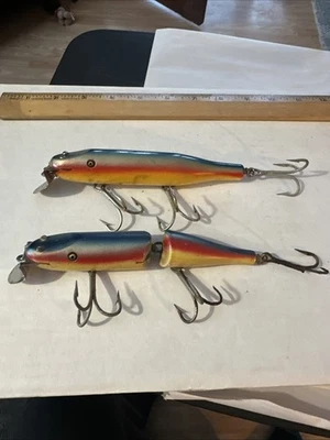 Vintage Creek Chub ~ Rainbow  ~ Pikie Lot Of 2 Husky - Can Be Cleaned - Image 1 of 4