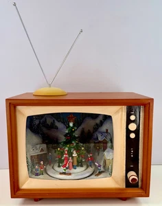 Römische beleuchtete musikalische Retro TV Weihnachtsdorf Szene rotierende Karolinger 37456 - Bild 1 von 24