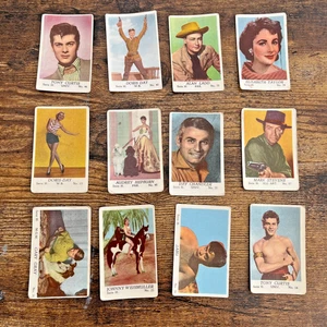 1957 Dutch Gum Serie H - Lote de 12 cartas - Audrey Hepburn, Liz Taylor, Doris Day - Imagen 1 de 3
