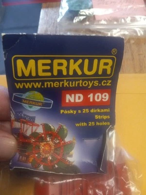 Juego de construcción de metal Merkur piezas adicionales ND 109 25 tiras 25 agujeros NUEVO 1025 Foto 1 de 4