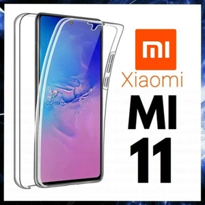 For XIAOMI MI11 360° CLEAR CASE FRONT AND BACK TPU SILICONE PHONE COVER MI 11 - Picture 1 of 11