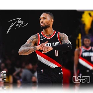 Damian Lillard Portland Trail Blazers Signed 16x20 Photo USA SM BAS - Picture 1 of 3