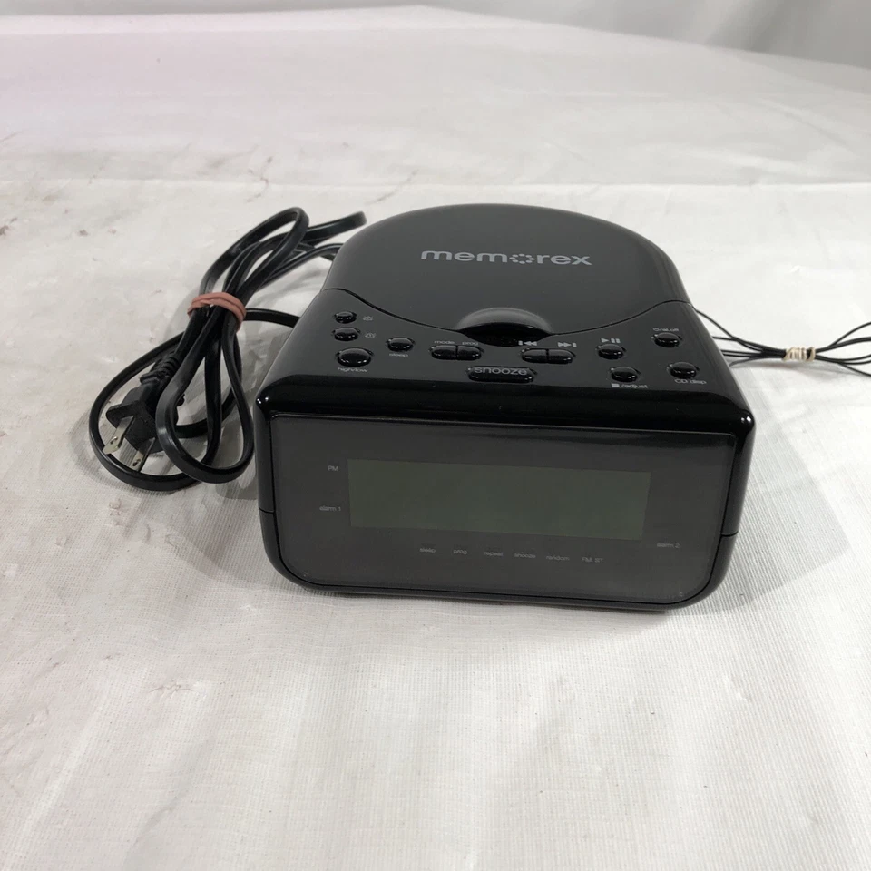 Memorex Snooze Sleep Functions Alarm Clock AM/FM Radio CD Player MC7223 Tested - Image 1 of 4