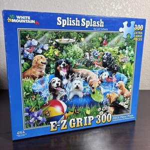 New White Mountain Splish Splash Dog E-Z Grip 300 XL Pieces Jigsaw Puzzle Sealed - Picture 1 of 8