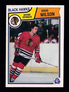 1983-84 DOUG WILSON #114 NM OPC ** Blackhawks HALL OF FAME Star NHL Hockey Card