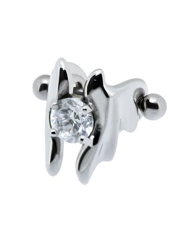 Manguito de cartílago de oreja de acero quirúrgico 316L alas protectoras de hélice calibre 16 16G Foto 1 de 1